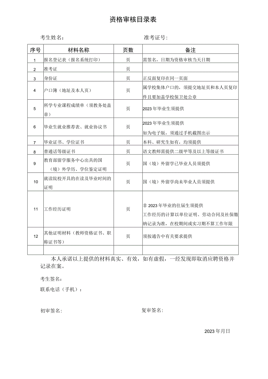 资格审核目录表.docx_第1页