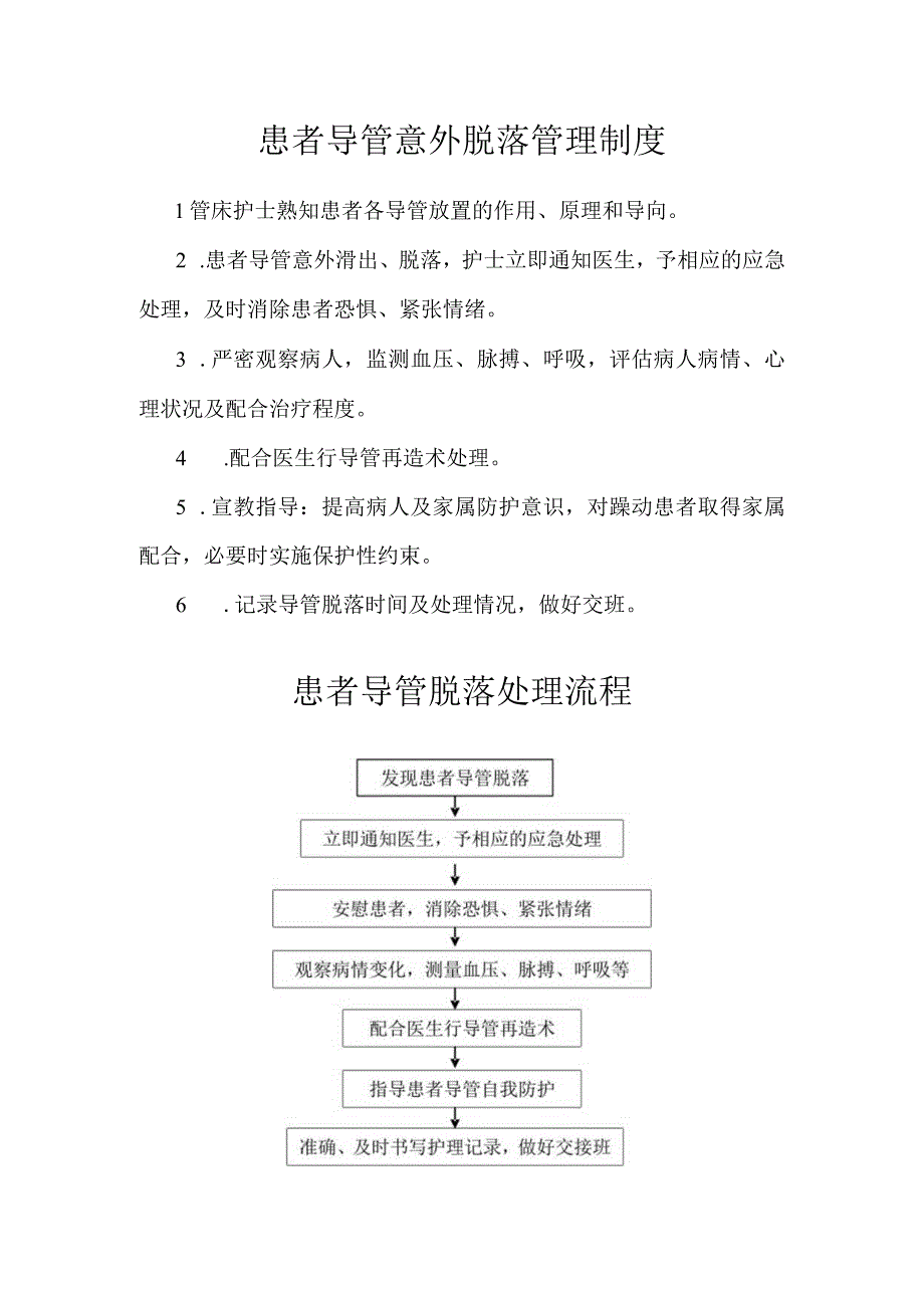 患者导管意外脱落管理制度.docx_第1页