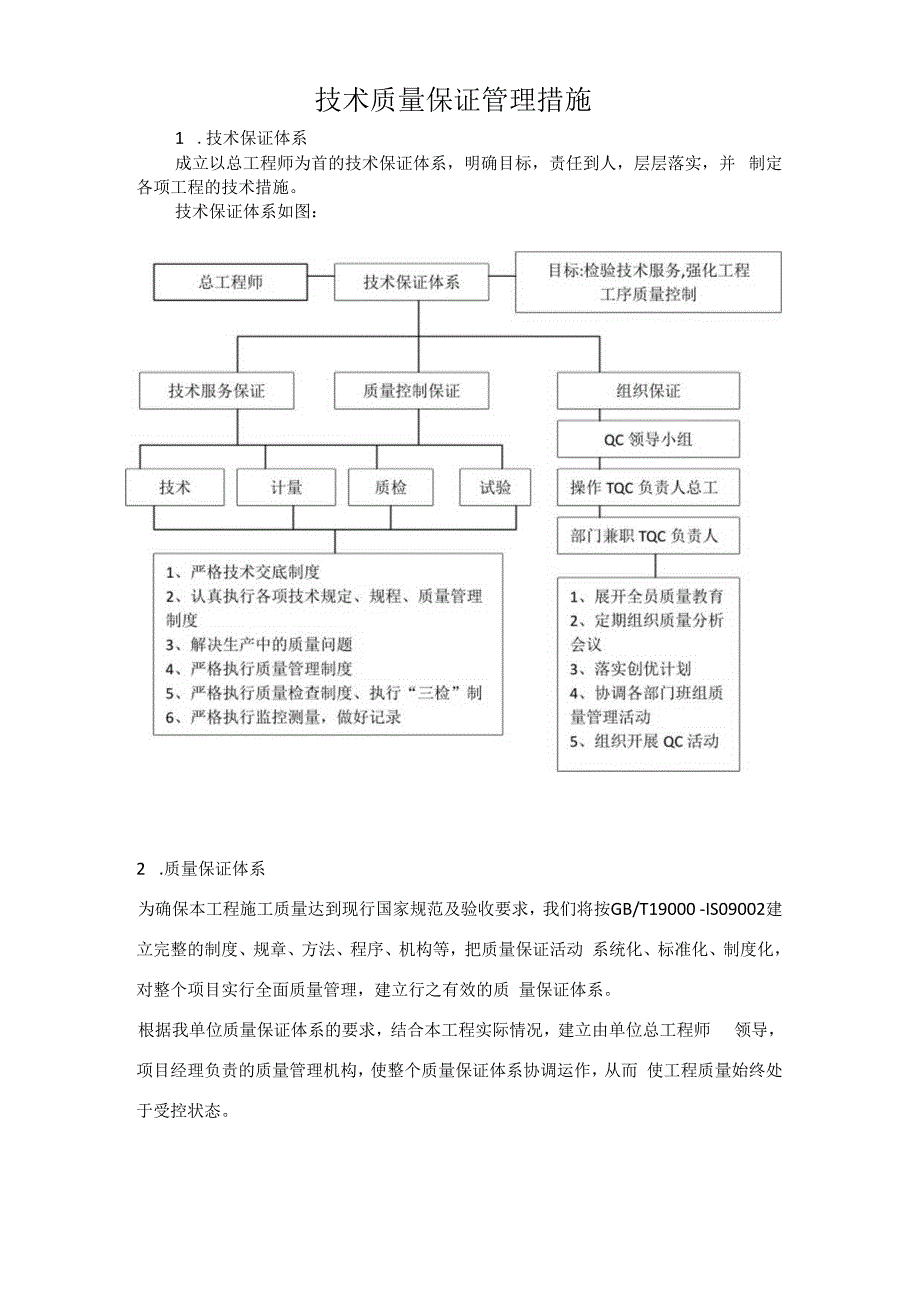 技术质量保证管理措施.docx_第1页