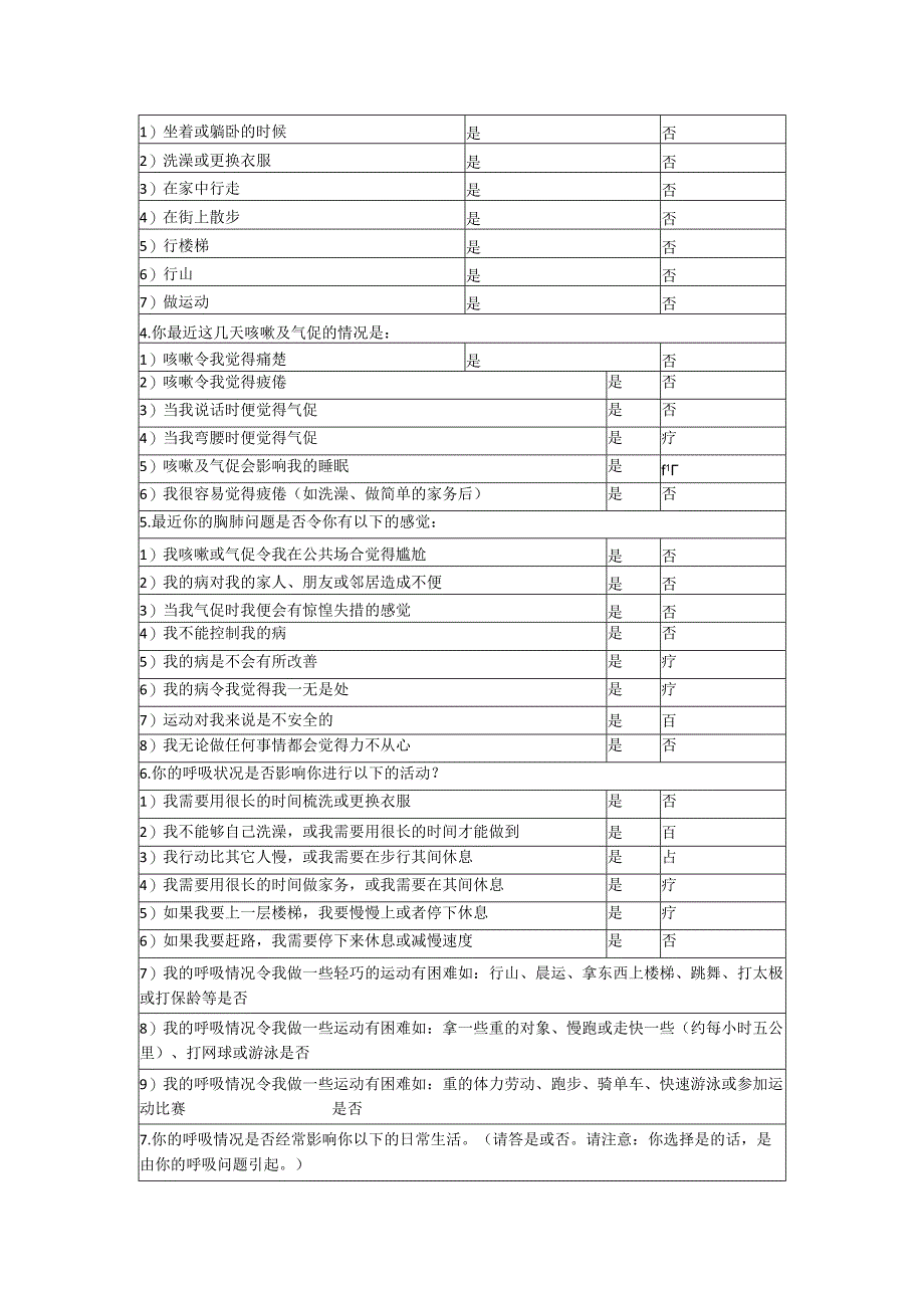 慢性阻塞性肺疾病患者圣乔治呼吸问卷（SGRQ）.docx_第3页