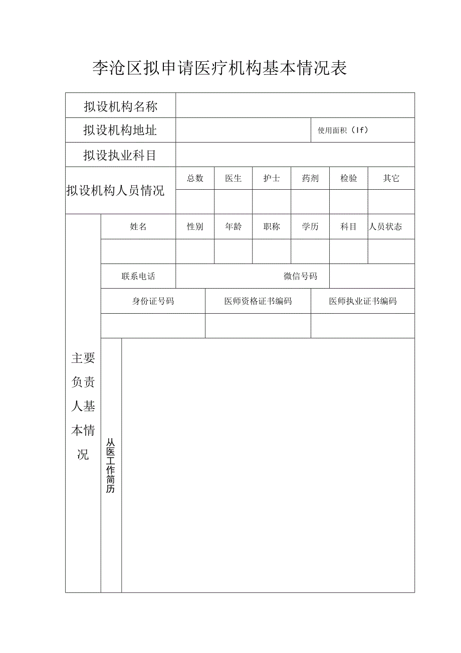 拟申请医疗机构基本情况表.docx_第1页