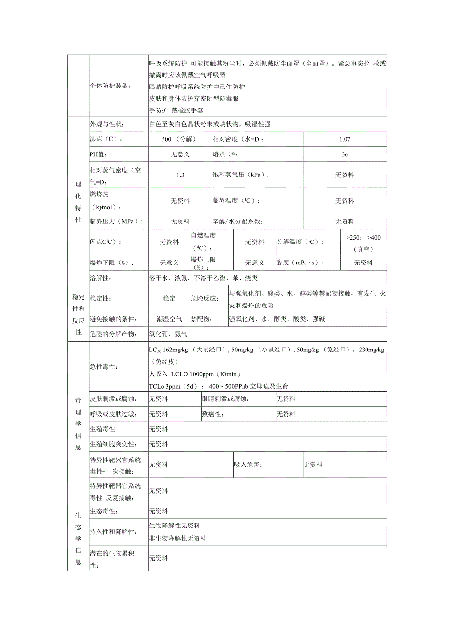 硼氢化钠的安全技术说明书.docx_第3页