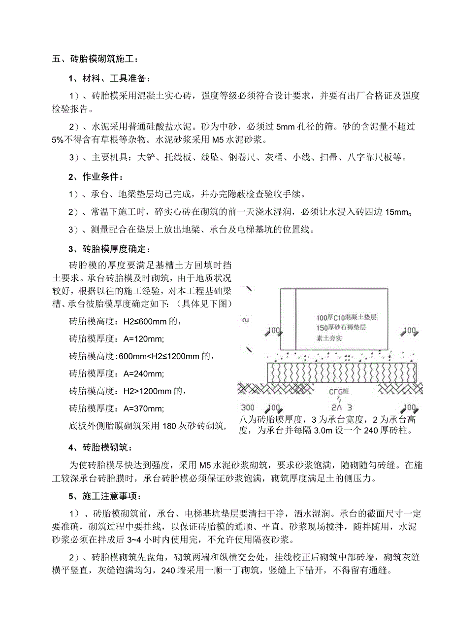 砖胎膜及基础垫层施工方案.docx_第3页