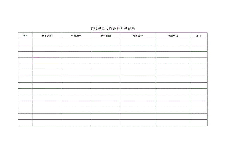 监视测量设备检测记录.docx_第1页