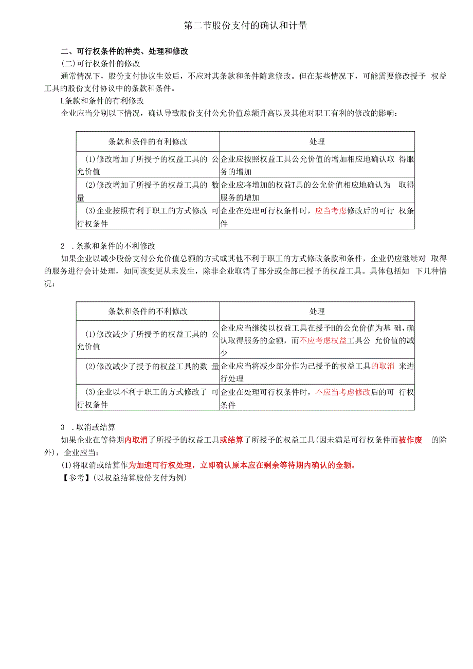 第64讲_可行权条件的种类处理和修改（2）权益工具公允价值的确定.docx_第1页