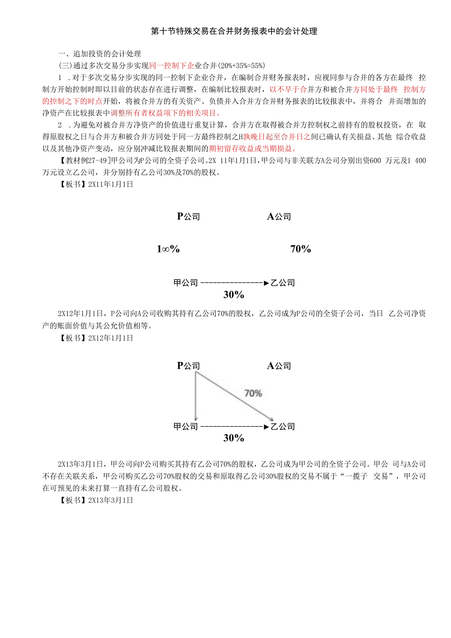 第A154讲_追加投资的会计处理（2）处置对子公司投资的会计处理.docx_第1页