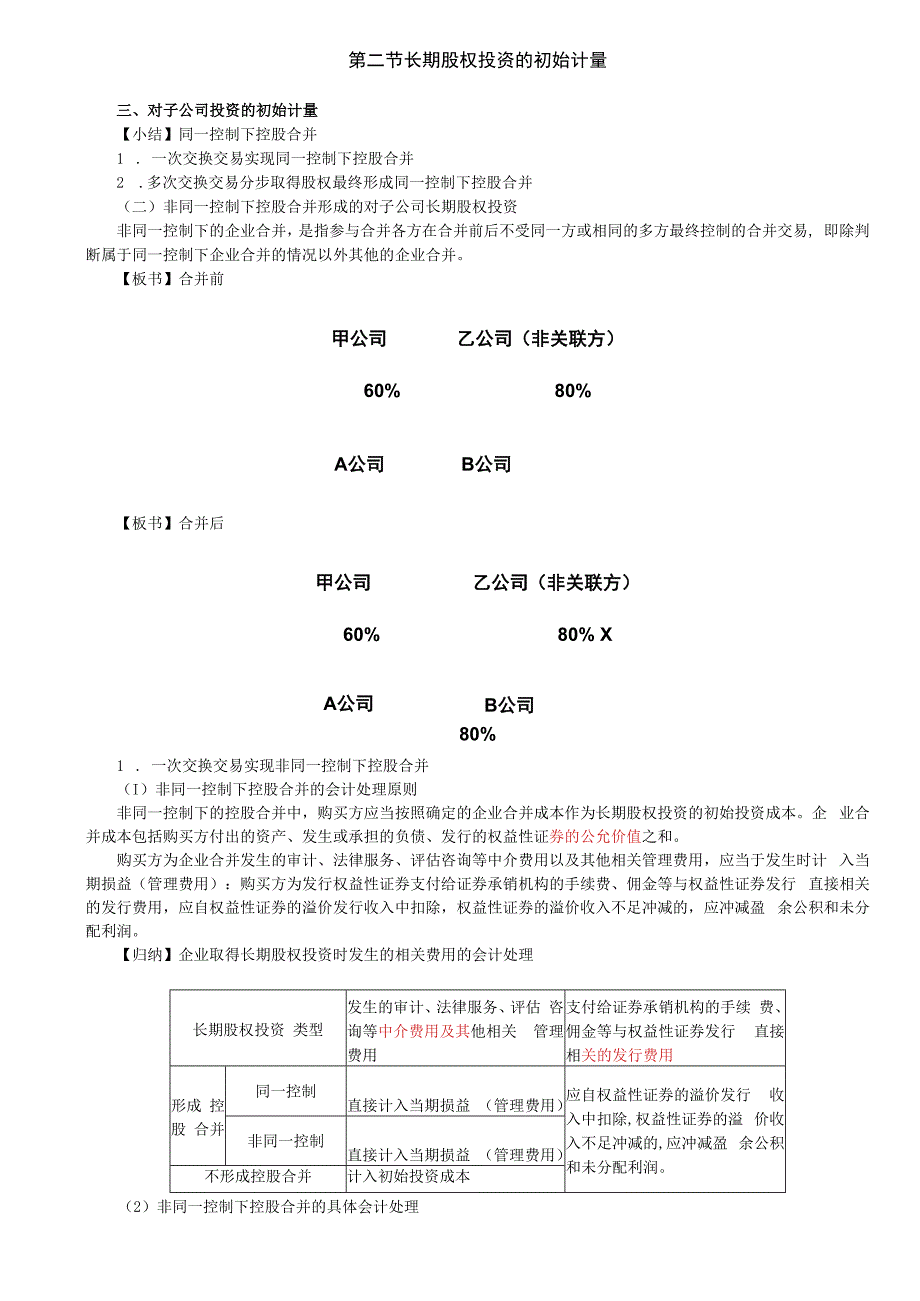 第25讲_同一控制下控股合并（3）非同一控制下控股合并（1）.docx_第1页