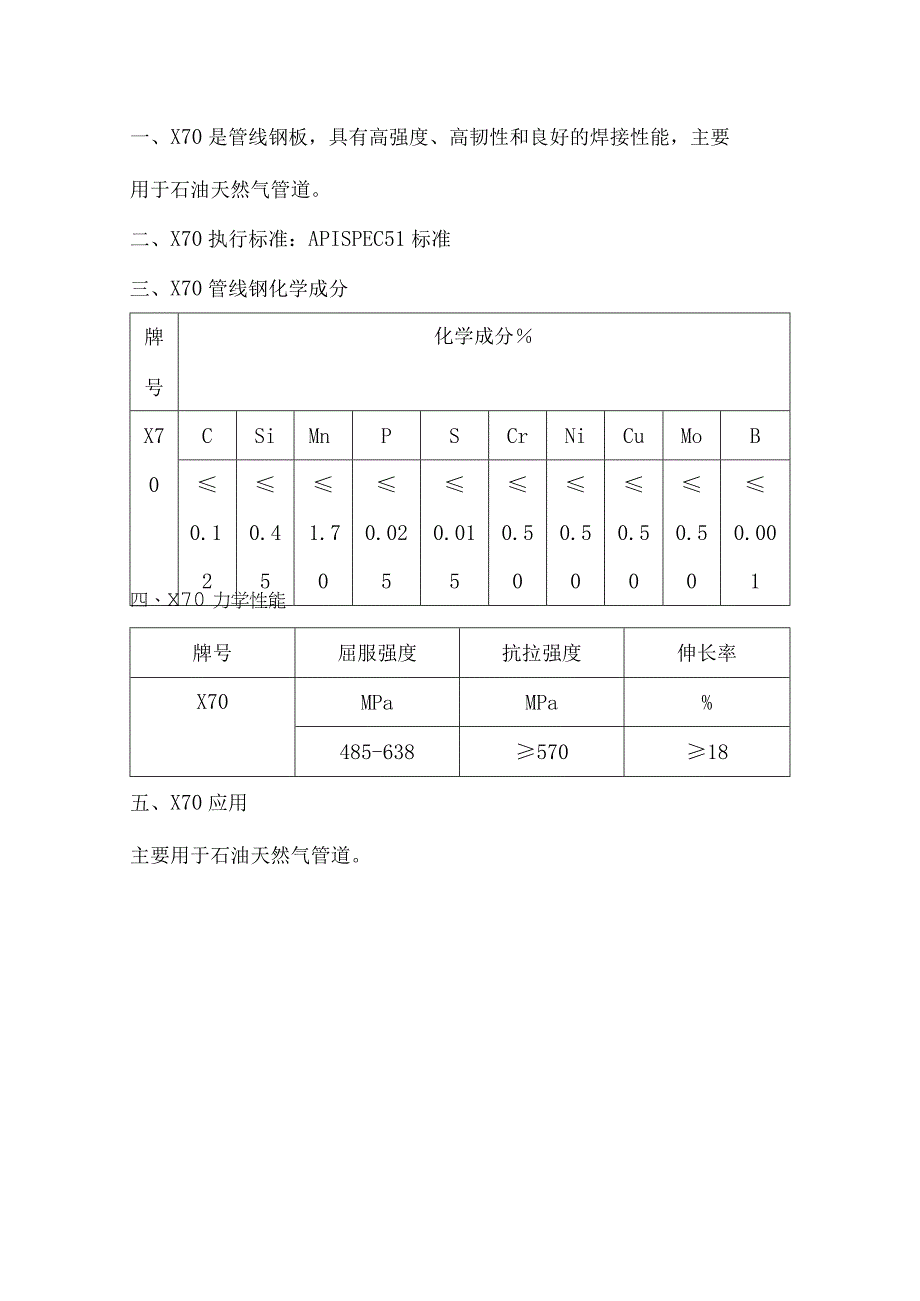 管线钢板X70性能成分分析.docx_第1页