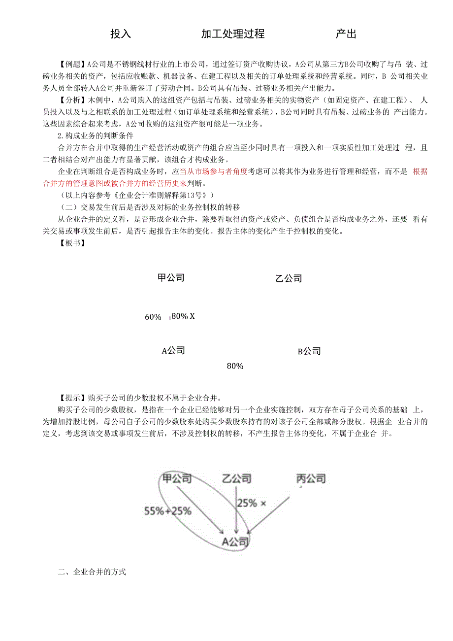 第A141讲_企业合并概述同一控制下企业合并的处理.docx_第2页