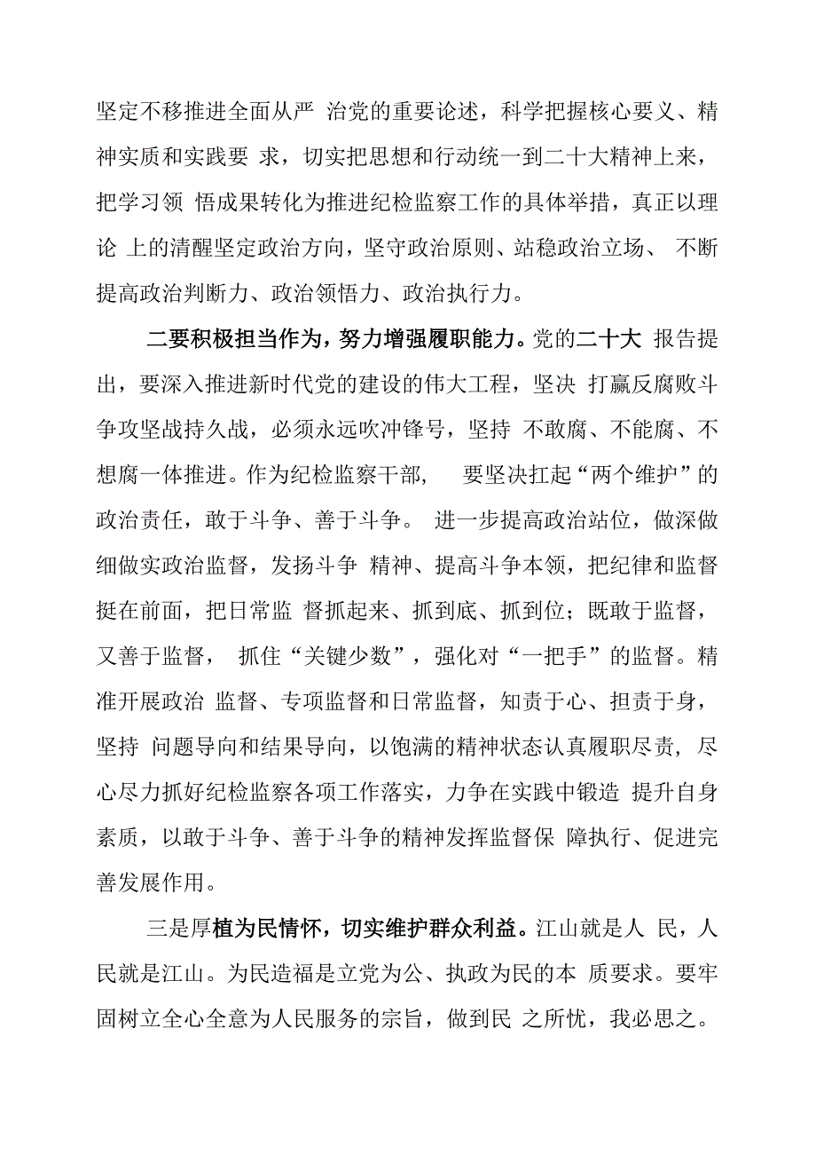 纪检监察干部队伍教育整顿工作个人心得讲话材料.docx_第2页