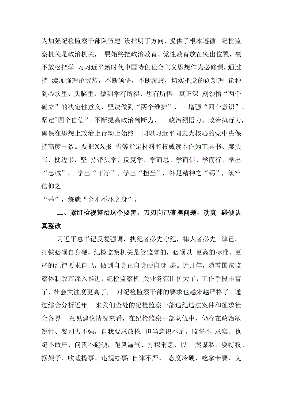 纪检监察干部队伍教育整顿心得体会2篇.docx_第2页