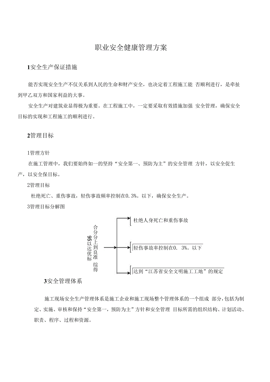 职业安全健康管理方案.docx_第1页