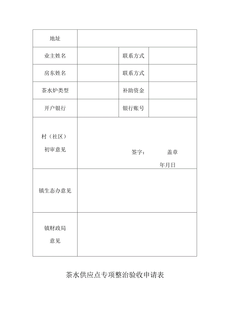 观海卫镇村茶水供应点自行拆除验收申请表.docx_第2页