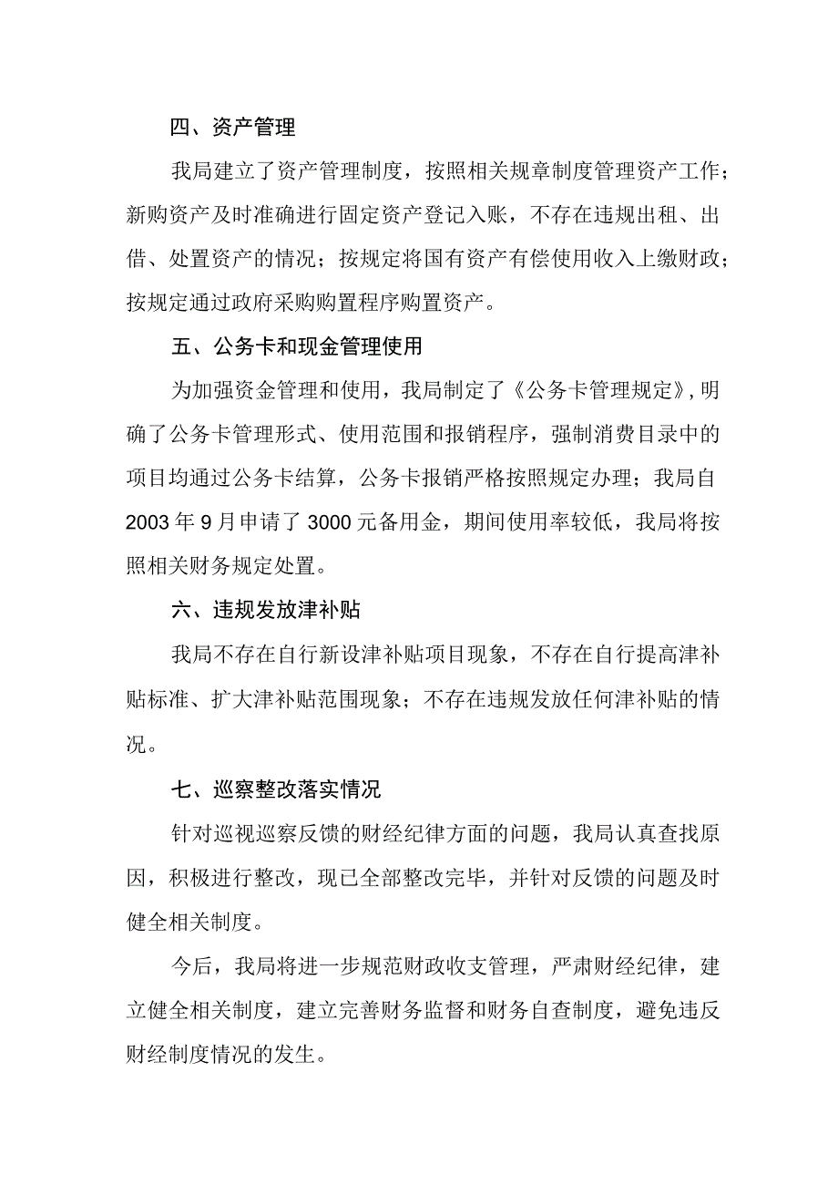 规范财务管理严肃财经纪律专项整治工作自查报告.docx_第2页