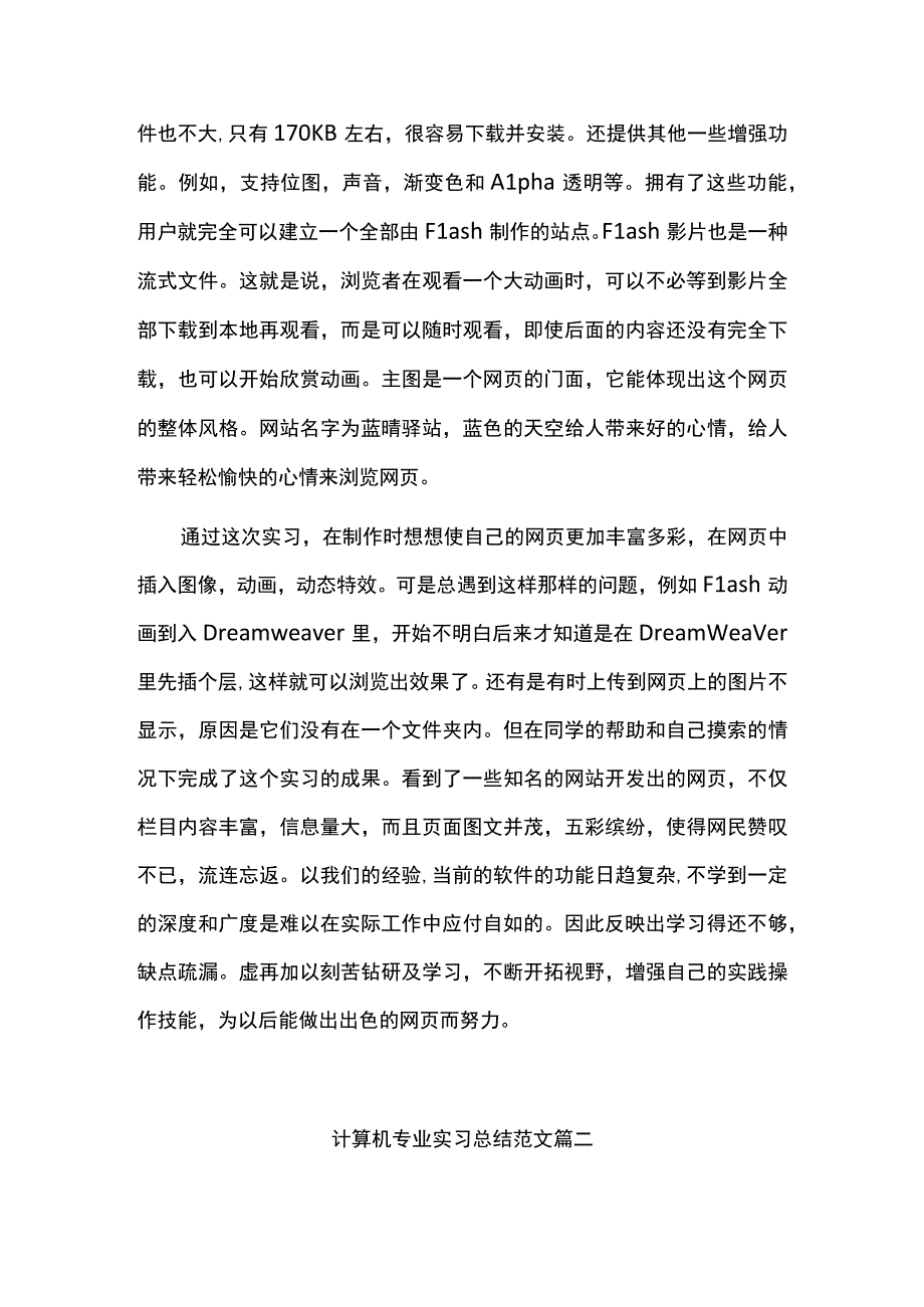 计算机专业实习总结范文.docx_第3页