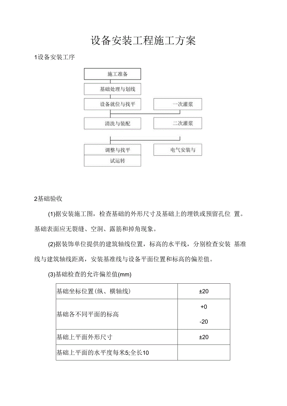 设备安装工程施工方案.docx_第1页