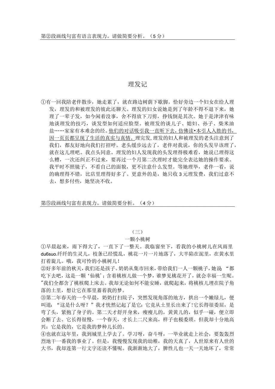 记叙文专项练习——赏析语言表现力.docx_第2页