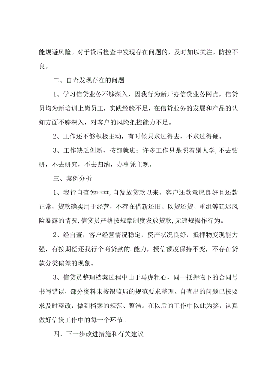 贷款业务自查报告.docx_第2页