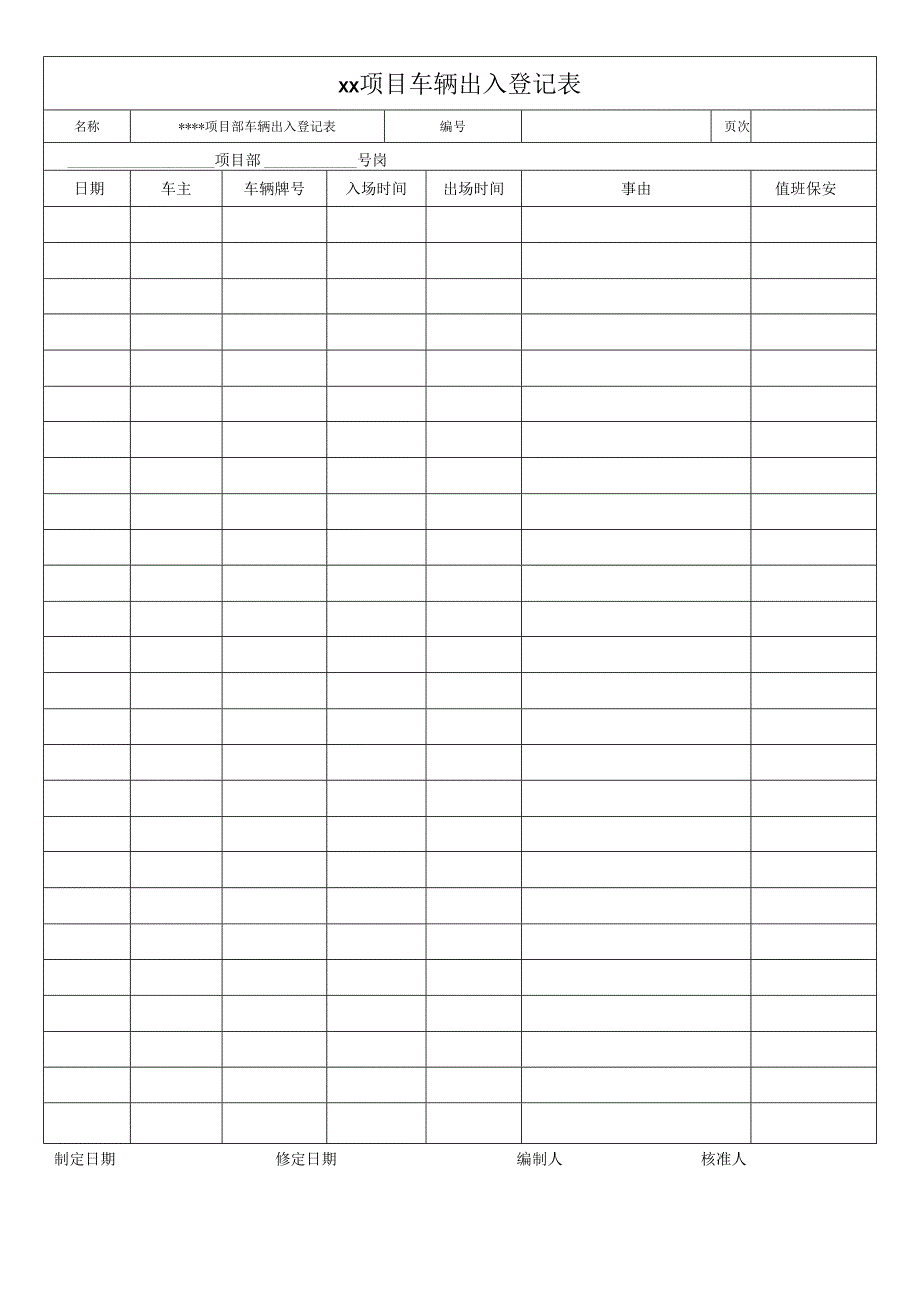车辆出入登记表(样表).docx_第1页