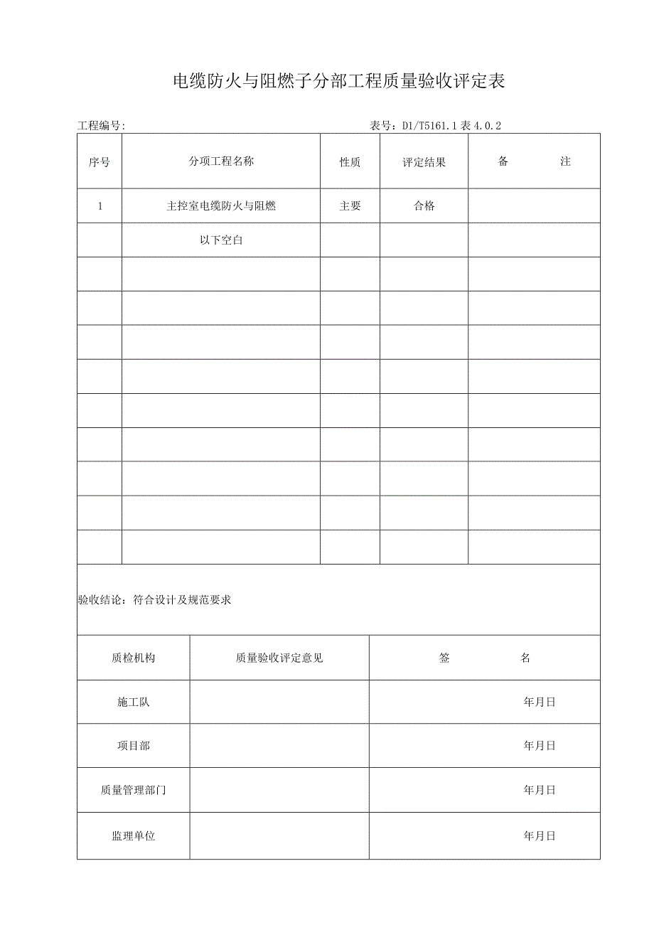 输变电工程电缆防火与阻燃 子分部工程质量验收申请.docx_第2页