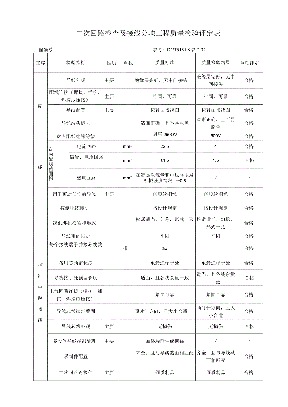 输变电工程二次回路检查及接线 分项工程质量检验.docx_第2页