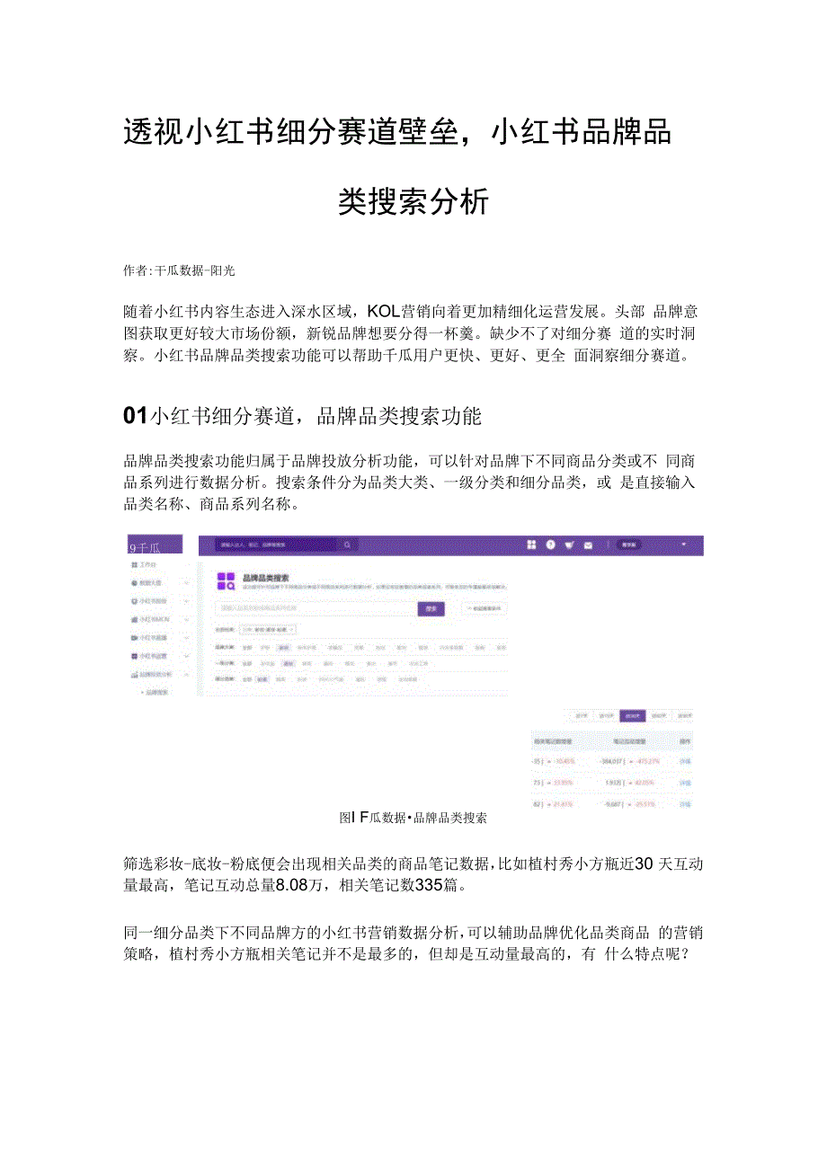 透视小红书细分赛道壁垒小红书品牌品类搜索分析.docx_第1页