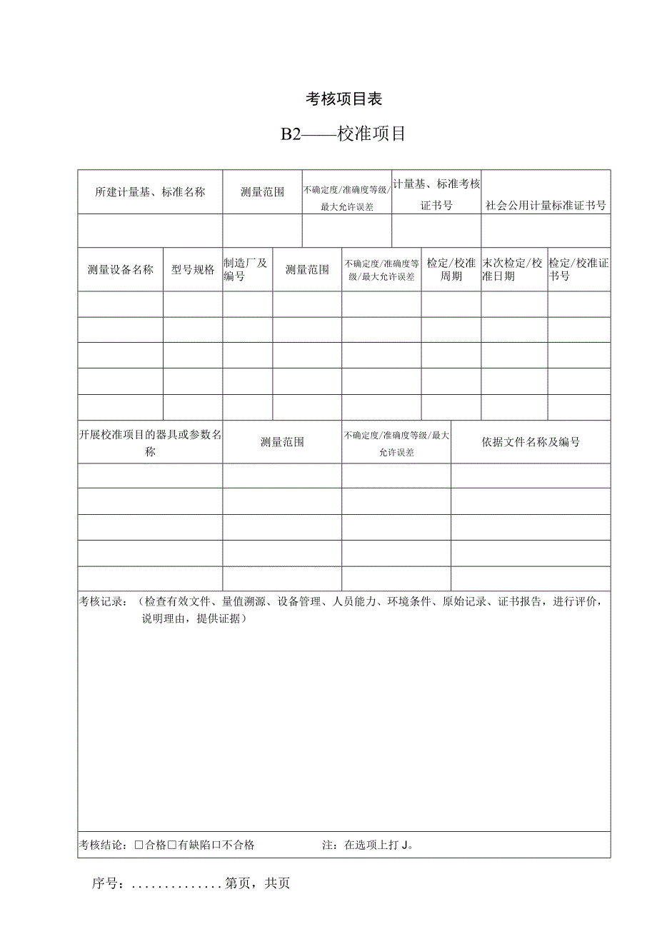 附录B2考核项目表.docx_第1页