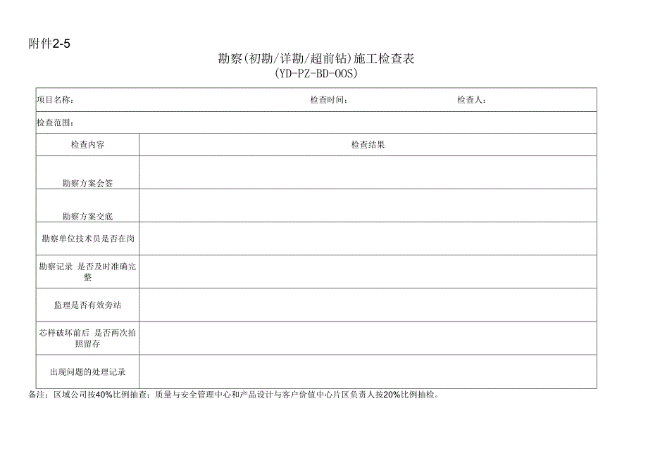 附件25 勘察（初勘详勘超前钻）施工检查表.docx_第1页