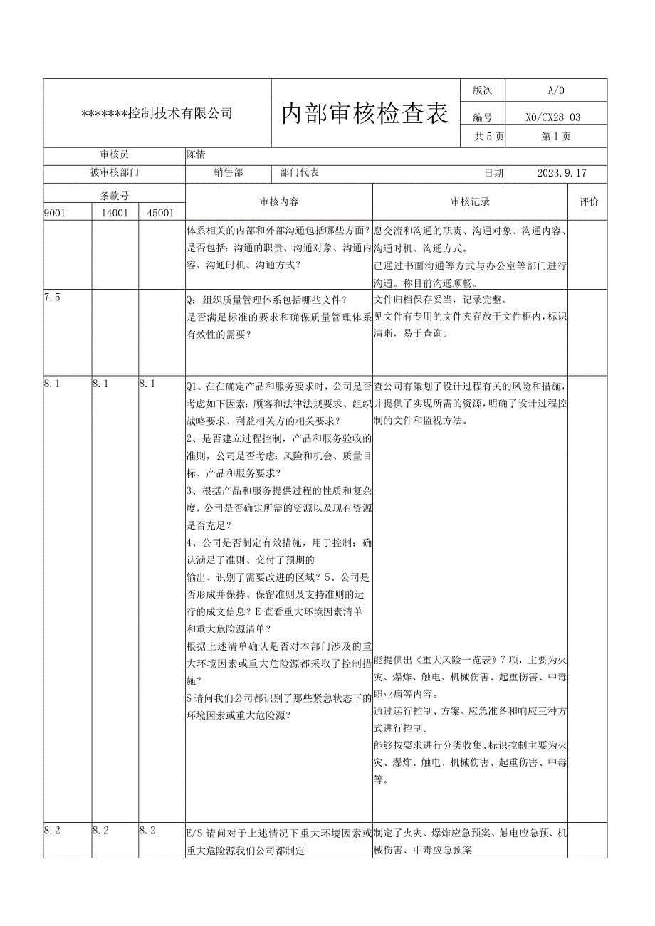 销售部内审检查表.docx_第2页