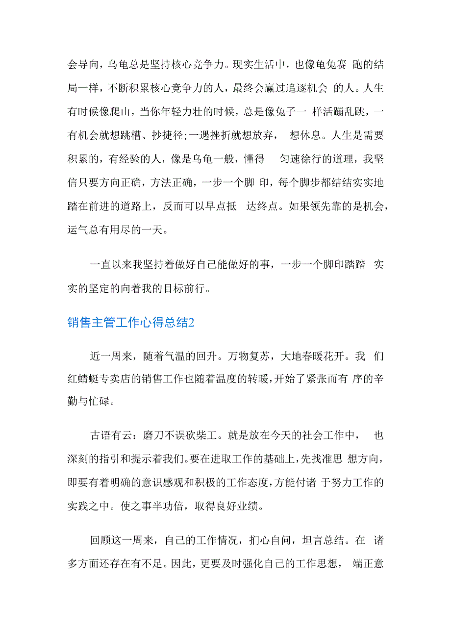 销售主管工作心得总结 6篇.docx_第3页