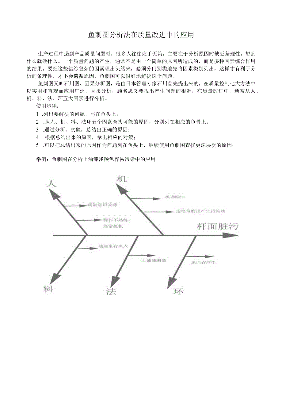 鱼刺图分析法在质量改进中的应用.docx_第1页