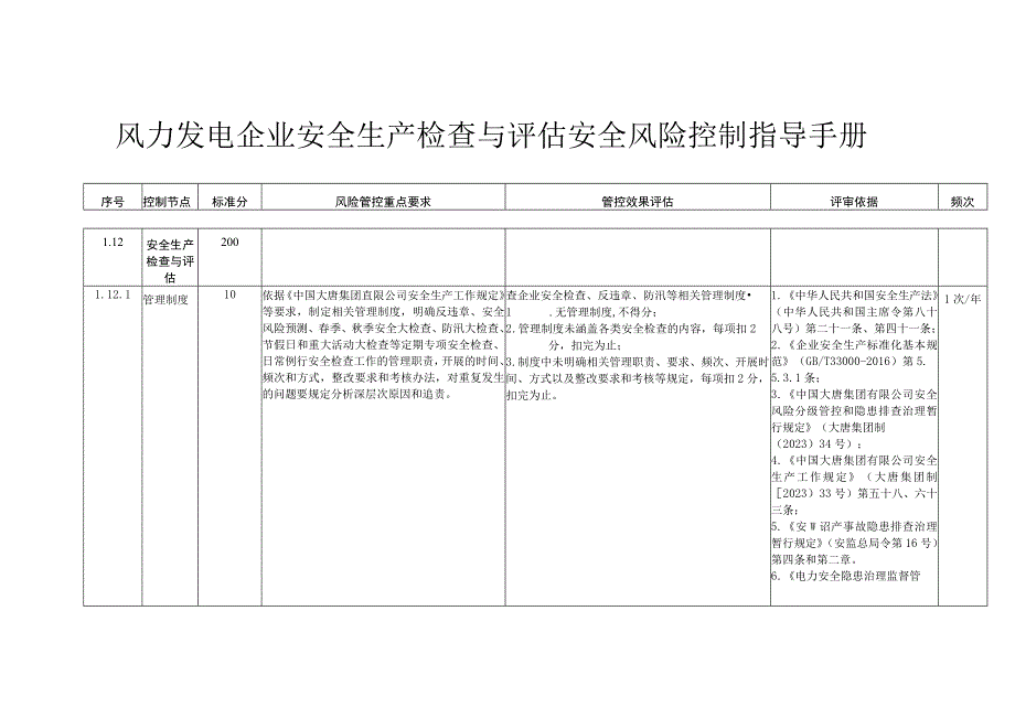 风力发电企业安全生产检查与评估安全风险控制指导手册.docx_第1页