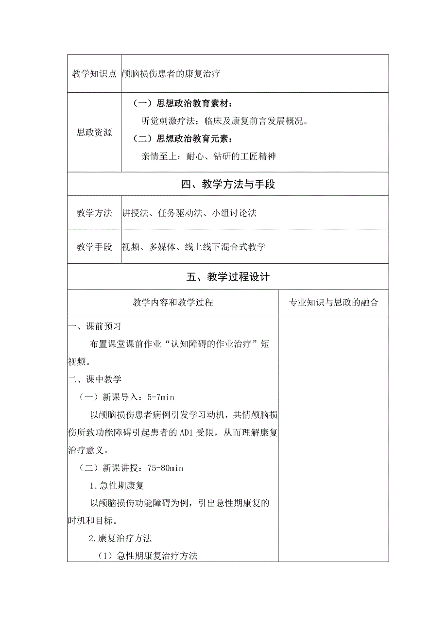 颅脑损伤康复治疗教案教学设计.docx_第2页