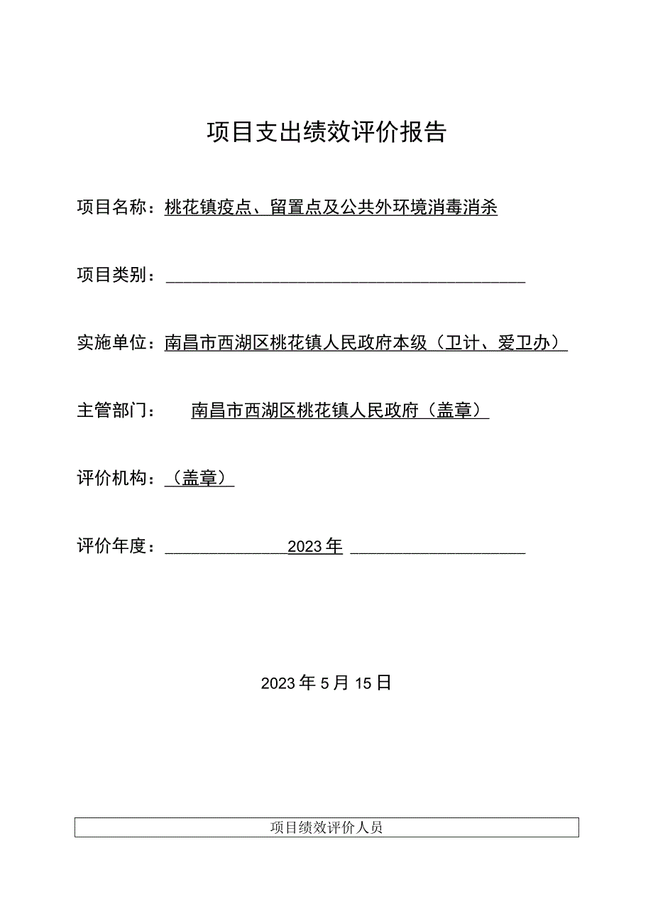 项目支出绩效评价报告.docx_第1页