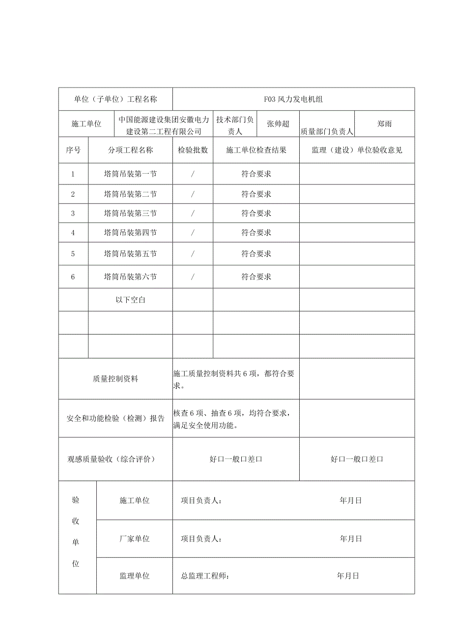 风机安装分部分项检验批验收评价资料.docx_第2页