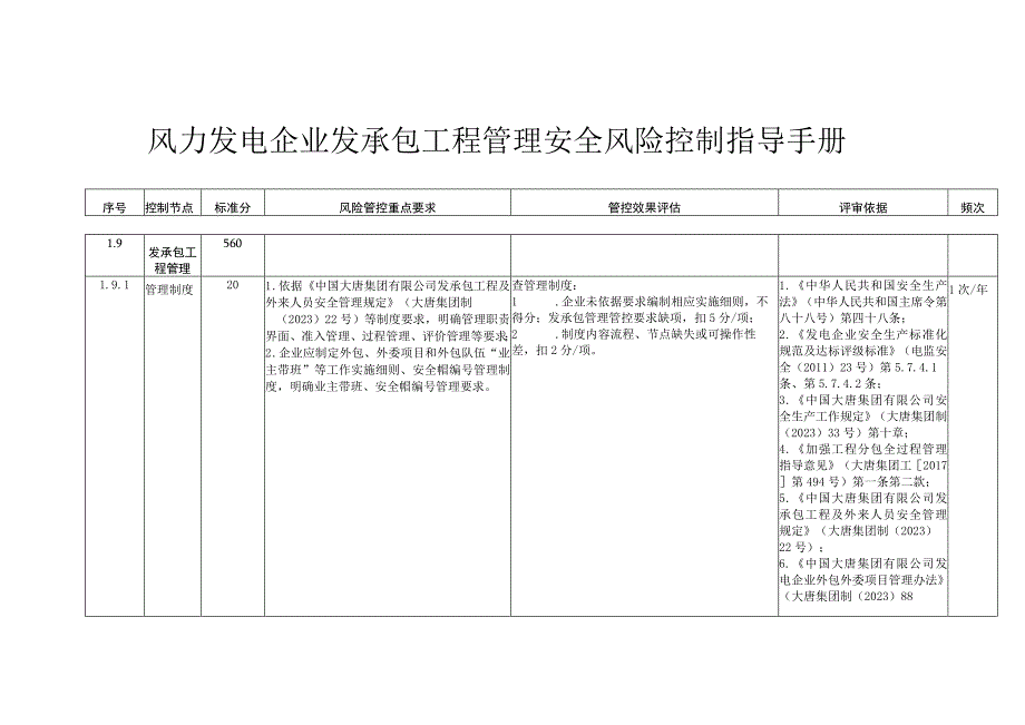 风力发电企业发承包工程管理安全风险控制指导手册.docx_第1页