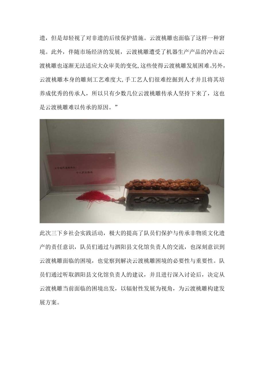 西农学子情系非遗共谋云渡桃雕发展.docx_第3页