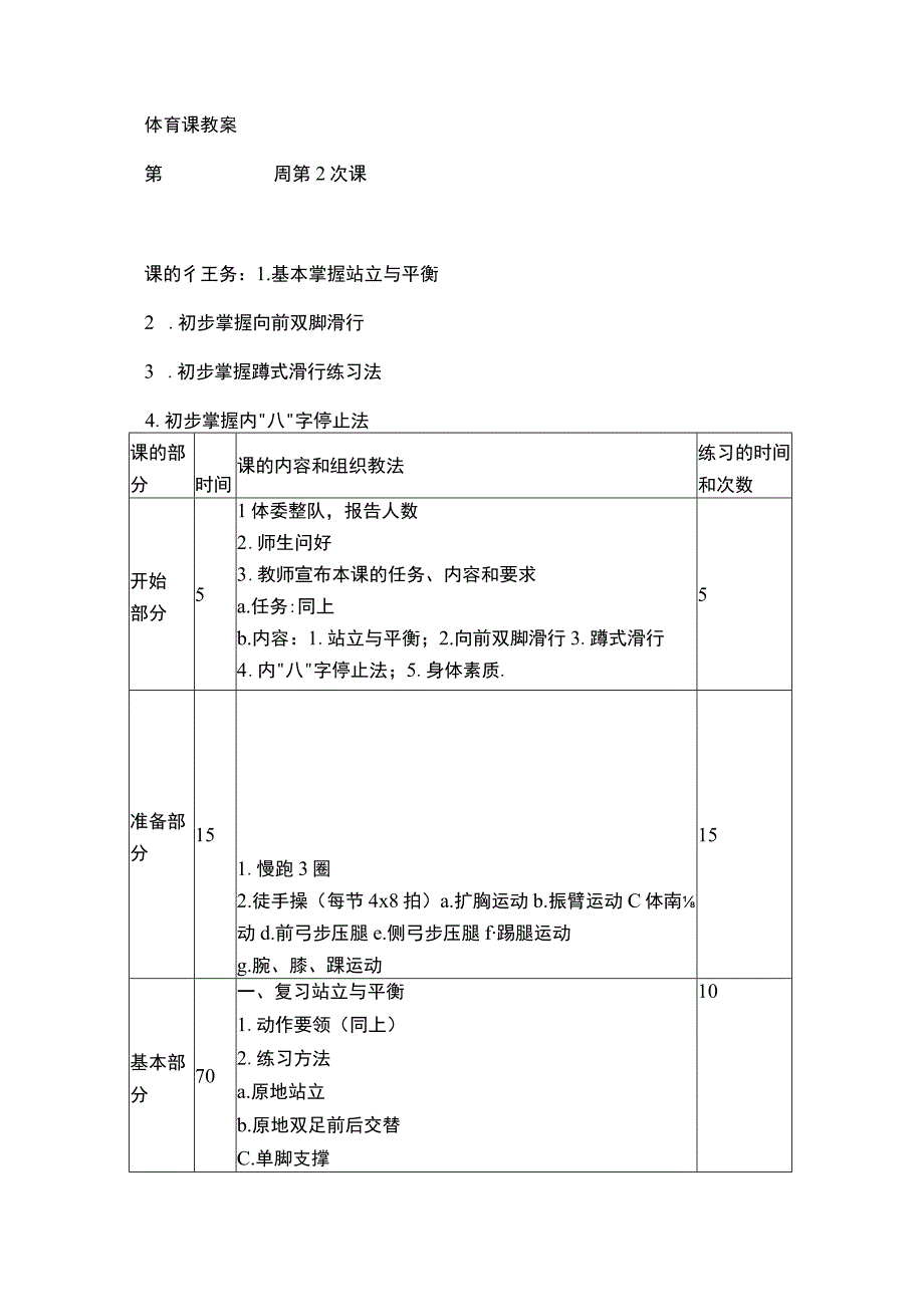 轮滑课时教案15课时.docx_第3页