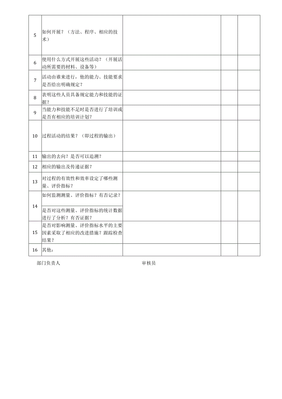 质量管理体系内部审核检查表P4经营计划.docx_第2页