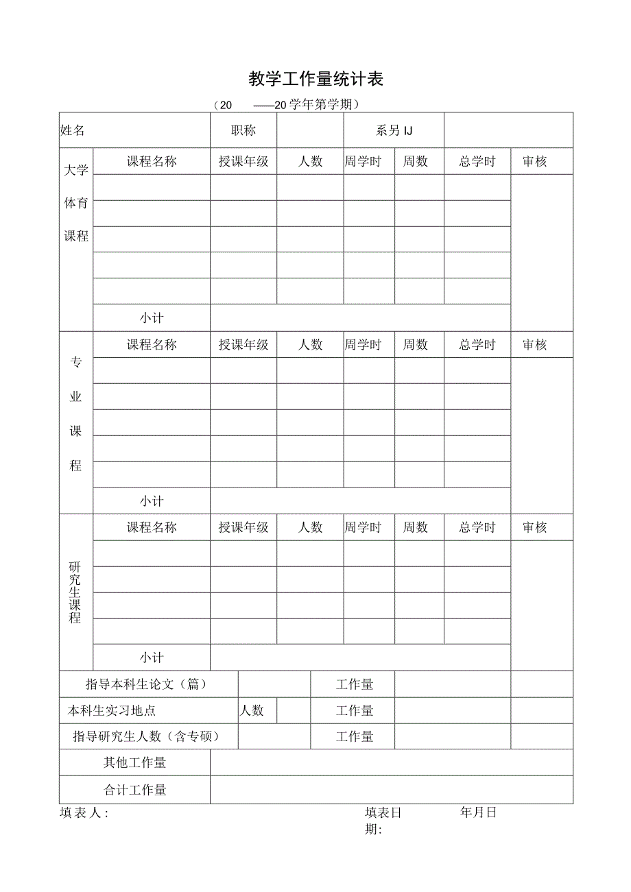 教学工作量统计表.docx_第1页