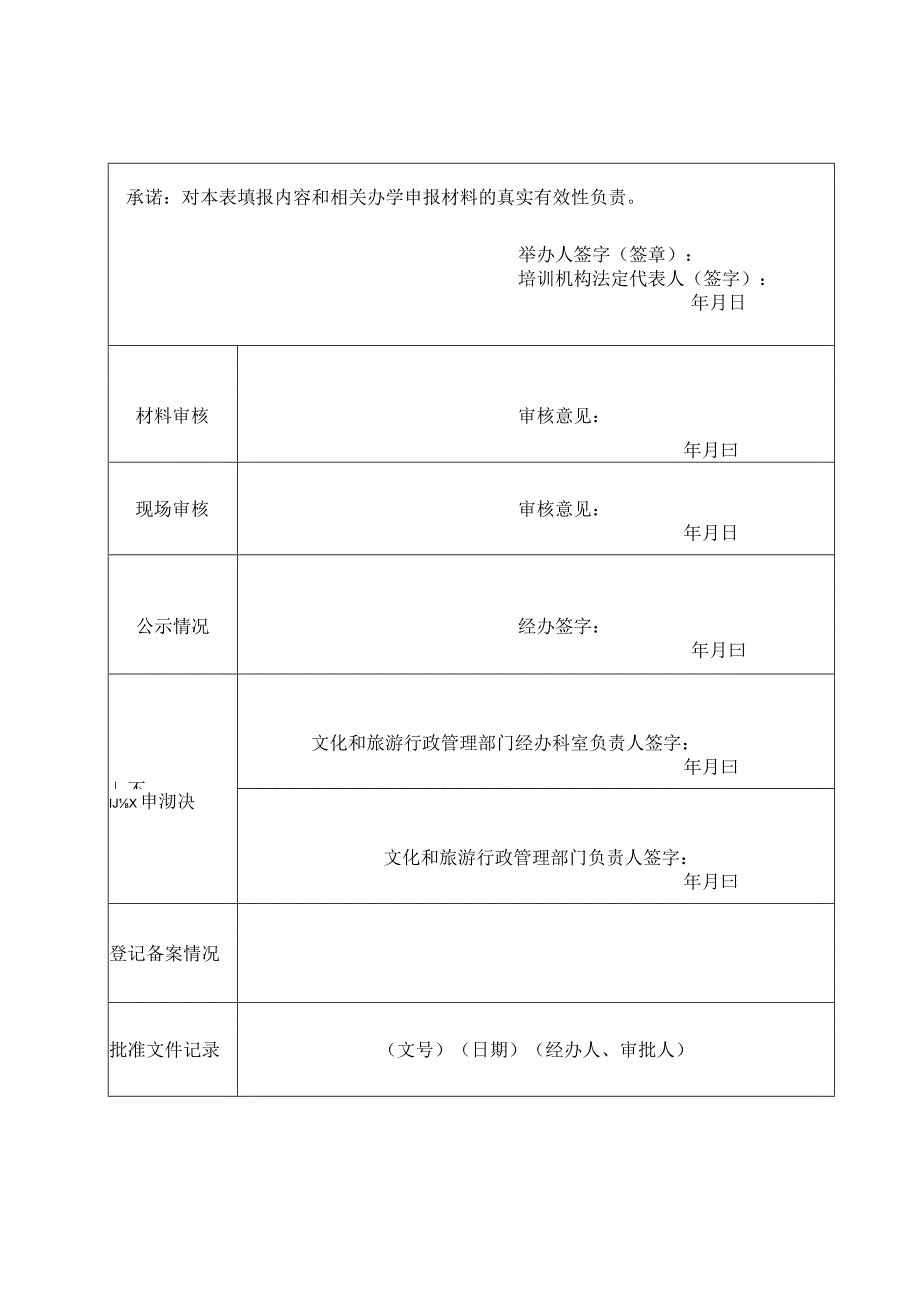 文化艺术类校外培训机构申请表汇总.docx_第2页