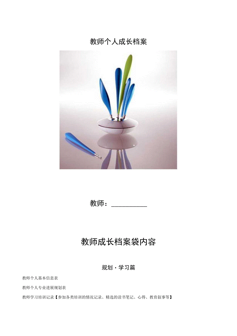 教师个人成长档案.docx_第1页