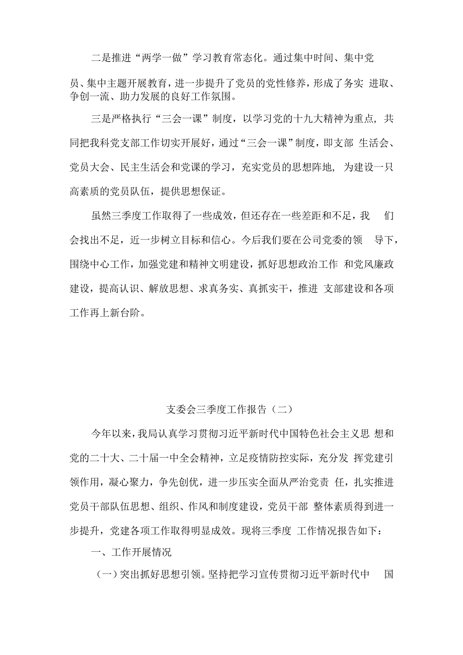 支委会三季度工作报告5篇.docx_第2页