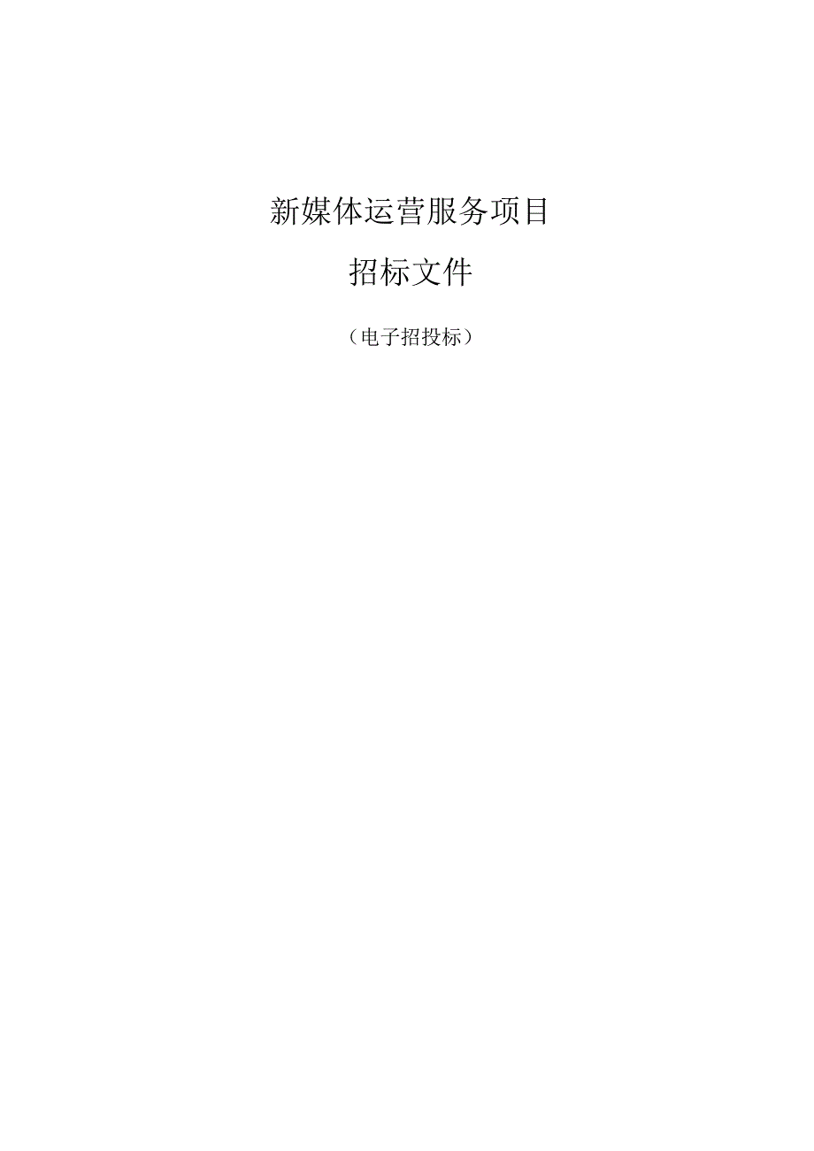 新媒体运营服务项目招标文件.docx_第1页