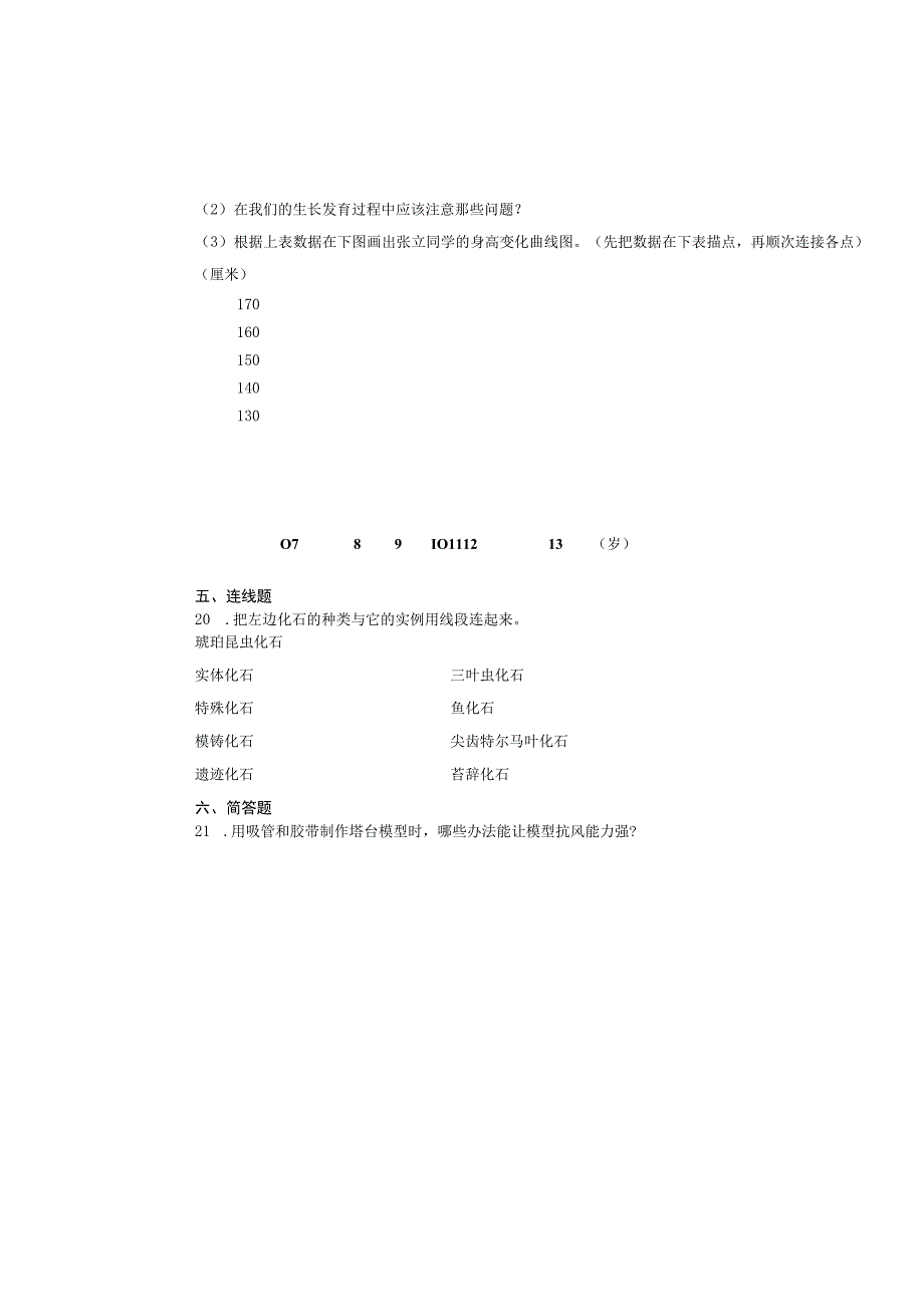 教科版六年级下册科学期中测试卷附答案.docx_第3页