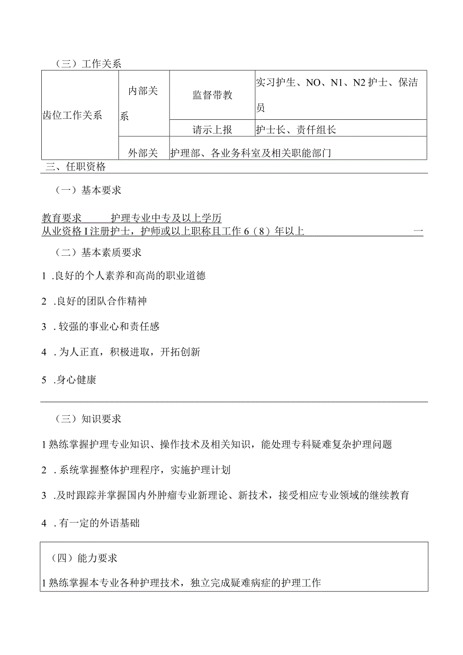 门诊N4级护理岗位说明书.docx_第2页