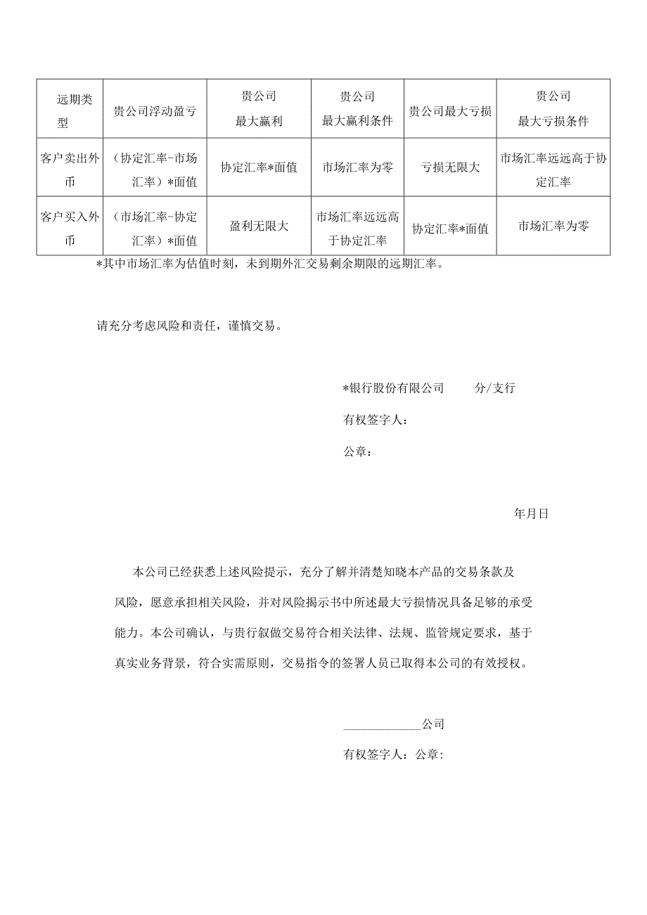 远期结售汇风险揭示书.docx_第1页