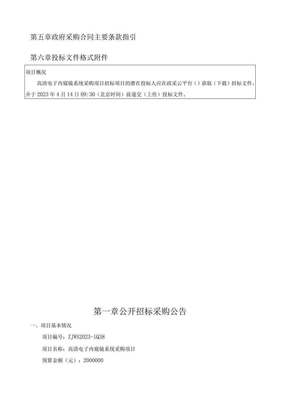 高清电子内窥镜系统采购项目招标文件.docx_第2页