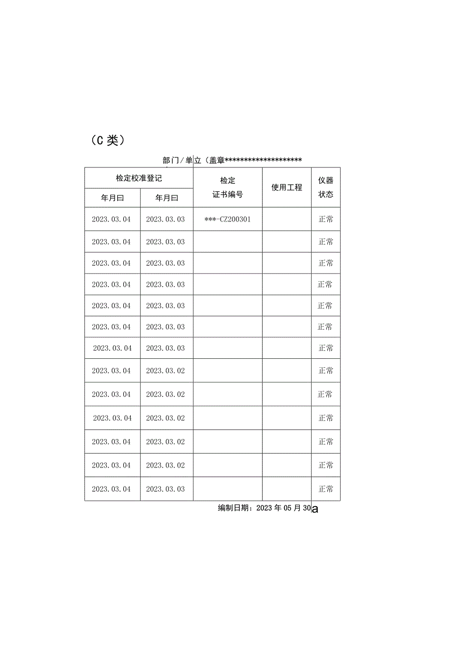 项目部监视和测量设备台帐(C类).docx_第2页