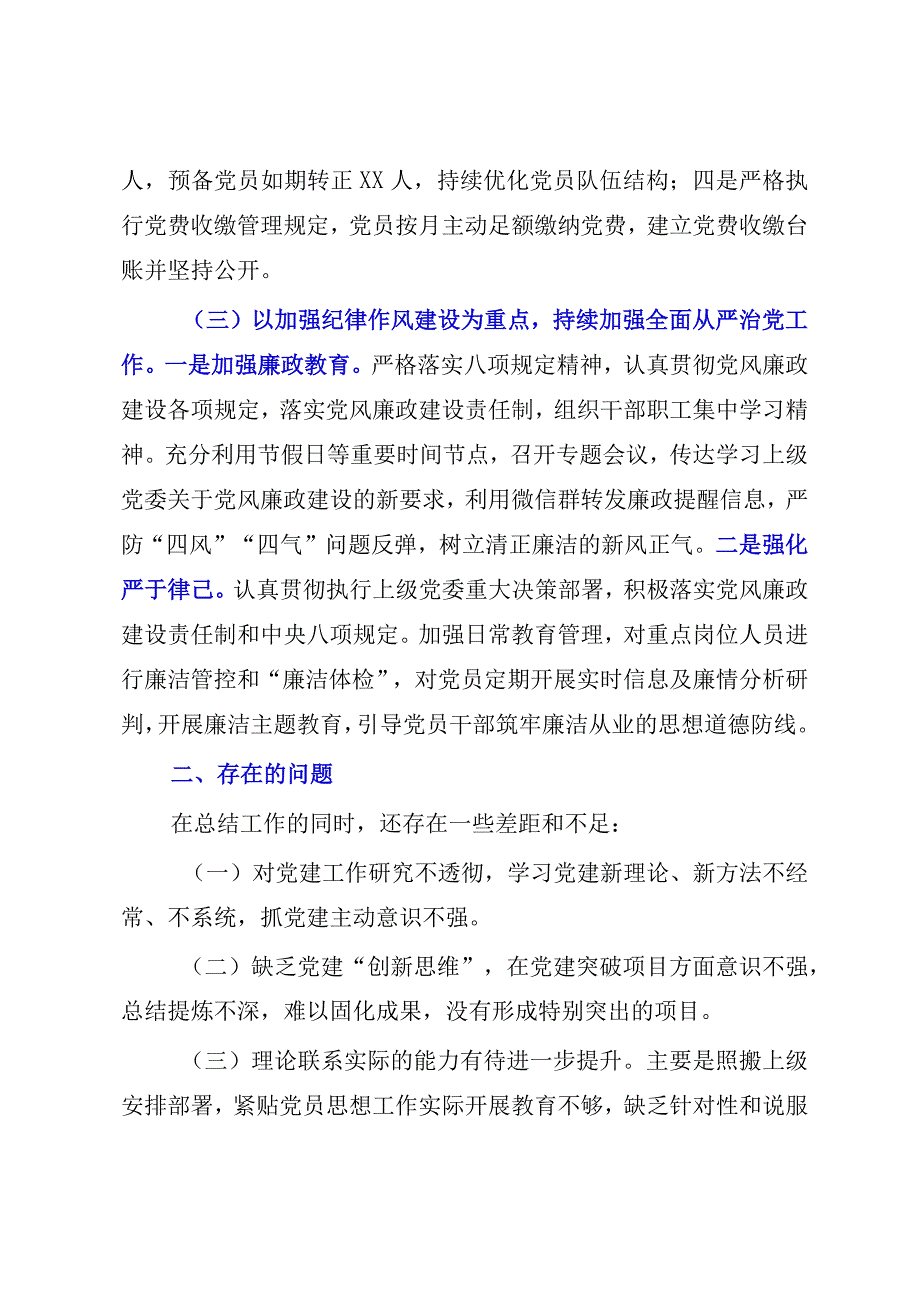 20232023年度党支部书记述职述廉报告.docx_第3页